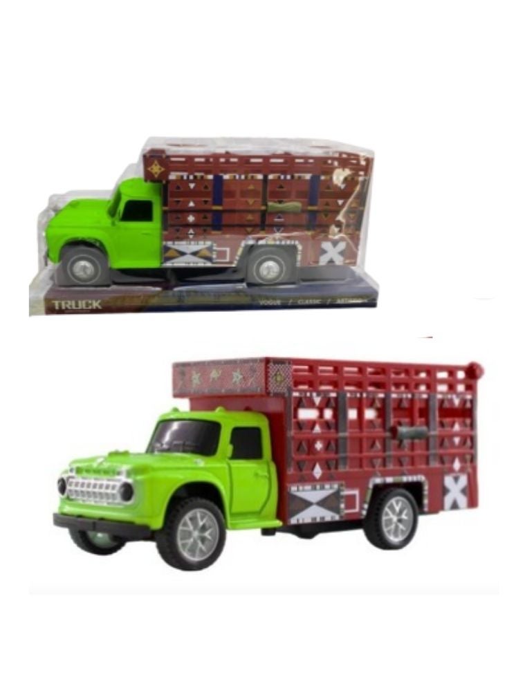 Premium Traditional Decorative Toy Truck – Classic Folk Art Style Mini Cargo Vehicle - Image 1